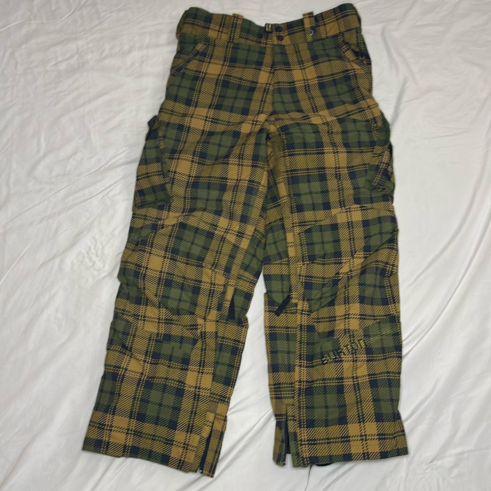 Burton plaid snow pant size small